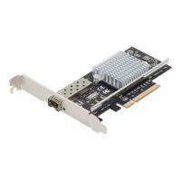 DIGITUS Single Port 10 Gigabit Ethernet Netzwerkkarte, SFP, PCI Express, Intel Chipsatz