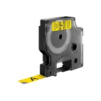 Dymo D1 Standard - Polyester - selbstklebend - Schwarz auf Gelb - Rolle (1,2 cm x 7 m)