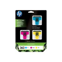 HP 363 - 3er-Pack - Gelb, Cyan, Magenta - original