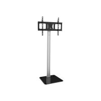 Techly Floor Support - Aufstellung - für LCD-Display - Aluminium - Schwarz, Silber - Bildschirmgröße: 81.3-177.8 cm (32"-70")