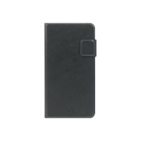 Mobilis Universal C2 - Flip-Hülle für Mobiltelefon - Ledereffekt-Material - Schwarz - 14.7 cm - 16.5 cm (5.8" - 6.5")