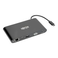 Eaton Tripp Lite Series USB 3.1 Gen 1 USB C Docking Station w/ USB-A, HDMI, VGA, mDP, Gigabit Ethernet, Mem Card, 3.5 mm & USB-C Charge 4K @ 30Hz, USB-C, USB Type C, USB Type-C