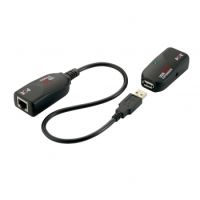 Exsys EX-1441-2, Netzwerksender & -empfänger, 50 m, Cat5,Cat6, Schwarz