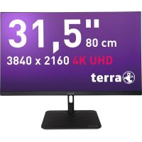 TERRA LCD/LED 3295W PV 4K USB-C/DP/HDMI, 80 cm (31.5"), 3840 x 2160 Pixel, 4K Ultra HD, LCD, 5 ms, Schwarz