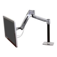 Ergotron LX HD Sit-Stand - Befestigungskit (Gelenkarm, Stange, VESA-Adapter, Tisch-Klemme, Befestigung für Kabeldurchgang)