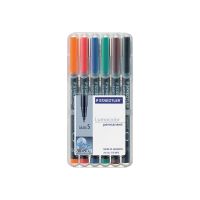 STAEDTLER Lumocolor 313 - Marker - permanent - 0.4 mm - extrafein (Packung mit 6)