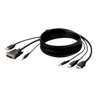 Belkin Secure KVM Combo Cable - Video- / USB- / Audio-Kabel - TAA-konform - USB, Mini-Stecker, DVI-D (M)