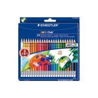 STAEDTLER Noris Club 144 50 - Farbstift - gemischte Farben - mit Radierer (Packung mit 24)