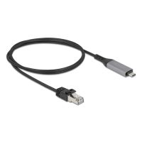 Delock USB LAN Kabel USB Type-C zu RJ45 Gigabit Ethernet 1 m, USB Type-C, RJ-45, 1 m, Anthrazit