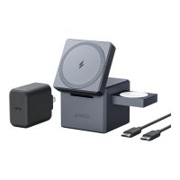 Anker Innovations Anker 3-in-1 Cube - Kabelloses Ladegerät - mit MagSafe + AC-Netzteil