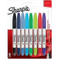 Sharpie 2065409, Mehrfarben, Fein / Ultrafein, Keramik, Stoff, Leder, Metall, Papier, Kunststoff, AP, 8 Stück(e), Sichtverpackung