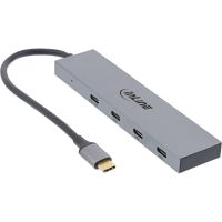 InLine USB 3.2 Gen.2 Hub (10Gb/s) - 4 Port USB-C - OTG - Aluminiumgehäuse