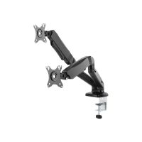 ICY BOX IB-MS304-T - Aufstellung (2 Gelenkarme, 2 VESA-Adapter, Tisch-Klemme, Befestigung für Kabeldurchgang) - für 2 LCD-Displays - Metall - Schwarz - Bildschirmgröße: up to 68 cm (bis zu 27 Zoll)