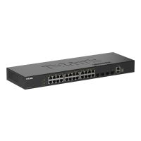 D-Link 28-Port Smart Managed Gigabit Stack Switch 4x 10G, Managed, L2, Gigabit Ethernet (10/100/1000), Vollduplex, Rack-Einbau