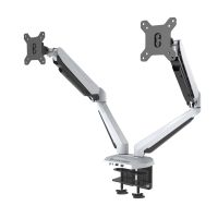 Rockstable RS-MM011W Professionell Halterung für 2 Monitore, Klemme /Bolzen, 16 kg, 38,1 cm (15"), 81,3 cm (32"), 100 x 100 mm, Weiß