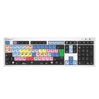 Logickeyboard LKB-MCOM4-AJPU-FR, Volle Größe (100%), Kabelgebunden, USB, Scherenschalter, AZERTY, Silber