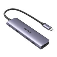 Ugreen 15214, Kabelgebunden, USB 3.2 Gen 1 (3.1 Gen 1) Type-C, 100 W, Lila, Metallisch, MicroSD (TransFlash), SD, 64 GB