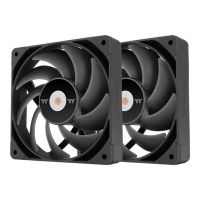 Thermaltake TOUGHFAN 14 Pro - Gehäuselüfter - hoher statischer Druck - 140 mm - Schwarz (Packung mit 2)