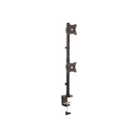 StarTech.com Vertical Desk Mount Dual Monitor Arm - For Monitors 13" to 27" - Adjustable - Desk Clamp / Grommet-Hole Mount - Dual VESA Monitors - Black (ARMDUALV)