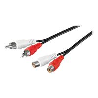 Wentronic goobay - Video-/Audioverlängerungskabel - RCA x 2 weiblich zu RCA x 2 männlich