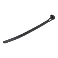 StarTech.com 15cm(6") Reusable Cable Ties, 7mm(1/4") wide, 35mm(1-3/8") Bundle Dia. 22kg(50lb) Tensile Strength, Releasable Nylon Ties, Indoor/Outdoor, 94V-2/UL Listed, 100 Pack, Black - Nylon 66 Plastic - TAA (CBMZTRB6BK)