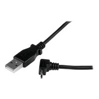 StarTech.com 2m USB 2.0 A auf Micro B Kabel aufwärtsgewinkelt - Schwarz - USB A / Micro B Datenkabel / Anschlusskabel - USB-Kabel - Micro-USB Typ B (M)