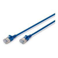 DIGITUS CAT 6A F-FTP Slim Patchkabel, 1m, Blau