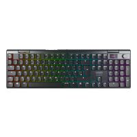 Cherry XTRFY MX 10.1 Wireless, Verkabelt & Kabellos, USB + RF Wireless + Bluetooth, Mechanischer Switch, QWERTY, RGB-LED, Schwarz