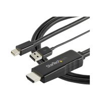 StarTech.com 6ft (2m) HDMI to Mini DisplayPort Cable 4K 30Hz, Active HDMI to mDP Adapter Converter Cable with Audio, USB Powered, Mac & Windows, HDMI Male to mDP Male Video Adapter Cable - HDMI to mDP Converter (HD2MDPMM2M)