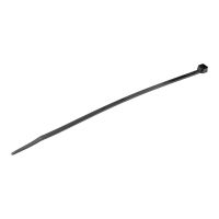 StarTech.com 20cm(8") Cable Ties, 4mm(1/8") wide, 55mm(2-1/8") Bundle Diameter, 22kg(50lb) Tensile Strength, Nylon Self Locking Zip Ties with Curved Tip, 94V-2/UL Listed, 100 Pack, Black - Nylon 66 Plastic - TAA (CBMZT8B)