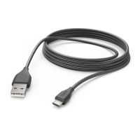 Hama 00201588, 3 m, USB A, Micro-USB B, USB 2.0, 0,48 Gbit/s, Schwarz
