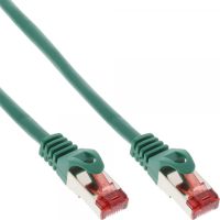 InLine Patchkabel - S/FTP (PiMf) - Cat.6 - 250MHz - PVC - CCA - grün - 0,5m