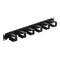 TRITON Kabelmanagementplatte mit Ringen - Rack montierbar - RAL 7035 - 1U - 48.3 cm (19")