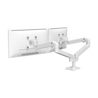 Ergotron LX Pro - Befestigungskit (Doppelarm) - für 2 LCD-Displays - nebeneinander - Aluminium - weiß - Bildschirmgröße: bis zu 68,6 cm (bis zu 27 Zoll)
