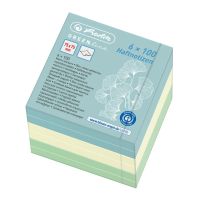 Herlitz 50033430, Rechteck, Blau, Grün, Gelb, Papier, 75 mm, 75 mm, 600 Blätter