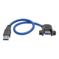 Eaton Tripp Lite Series 1ft USB 3.0 Superspeed Panel Mount Type-A Extension Cable M/F 1' - USB-Verlängerungskabel - USB Typ A (W)