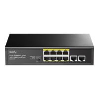 CUDY GS1010P - Switch - 8 x 10/100 - an Rack montierbar, Desktop - PoE+ (120 W)
