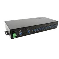 Exsys EX-1526HMVS, USB 3.2 Gen 1 (3.1 Gen 1) Type-B, USB 3.2 Gen 1 (3.1 Gen 1) Type-A, 5000 Mbit/s, Schwarz, Metall