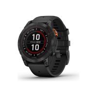 Garmin fenix 7 Pro Solar - 47 mm - Slate Gray - Sportuhr mit Band - Silikon - schwarz - Handgelenkgröße: 125-208 mm - Anzeige 3.302 cm (1.3")