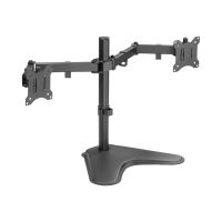 LogiLink Aufstellung - einstellbarer Arm - für 2 LCD-Displays - Schwarz - Bildschirmgröße: 43.2-81.3 cm (17"-32")
