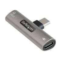 StarTech.com USB C Audio & Charge Adapter, USB-C Audio Adapter with USB-C Audio Headphone/Headset Port and 60W USB Type-C Power Delivery Pass-through Charger, For USB-C Phone/Tablet/Laptop - USB-C Audio/Charging (CDP2CAPDM)