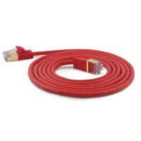 WANTEC Extra dünnes CAT7 SSTP Patchkabel, 5 m, Cat7, S/FTP (S-STP), RJ-45, RJ-45, Rot