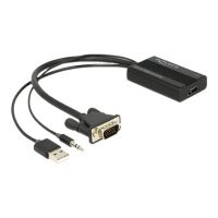 Delock VGA to HDMI Adapter with Audio - Video- / Audio-Adapter - 15 pin D-Sub (DB-15)