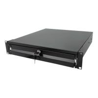 Intellinet 19" Storage Drawer, 2U, Lockable, 466mm Depth, Black - Rack Storage Drawer - Schwarz, RAL 9005 - 2U - 48.3 cm (19")