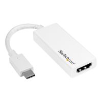 StarTech.com USB-C auf HDMI Adapter - Thunderbolt 3 kompatibel - Weiß - 4K 60Hz - Highspeed Videoschnittstellen-Converter - USB-C (M)