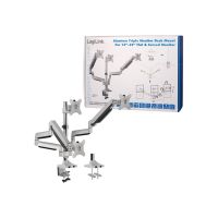 LogiLink Befestigungskit - einstellbarer Arm - für 3 LCD-Anzeigen - Aluminium - Bildschirmgröße: 33-81.3 cm (13"-32")