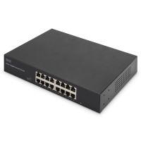 DIGITUS 16-Port Gigabit Switch, 19 Zoll, Unmanaged, Unmanaged, Gigabit Ethernet (10/100/1000)