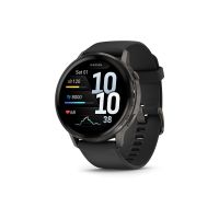 Garmin Venu 4 - 45 mm - Schiefer - intelligente Uhr mit Band - Silikon - schwarz - Handgelenkgröße: 135-200 mm - Anzeige 3.53 cm (1.4")