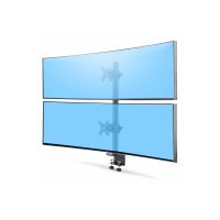 StarTech.com Desk Mount For 2x Vertically Stacked Monitors, Dual 49", TAA - Befestigungskit (C-Halterung 25 - 100 mm, Mastenbau, Polkappe, 2 VESA-Halterungen, 2 VESA-Platten, 2 Stützkragen)