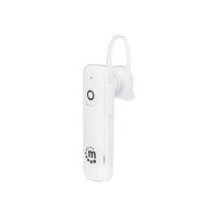 Manhattan Single Ear Bluetooth Headset (Clearance Pricing), Omnidirectional Mic, Integrated Controls, White, 10 hour usage time, Range 10m, USB-A charging cable included, Bluetooth v4.0, 3 year warranty, Boxed
